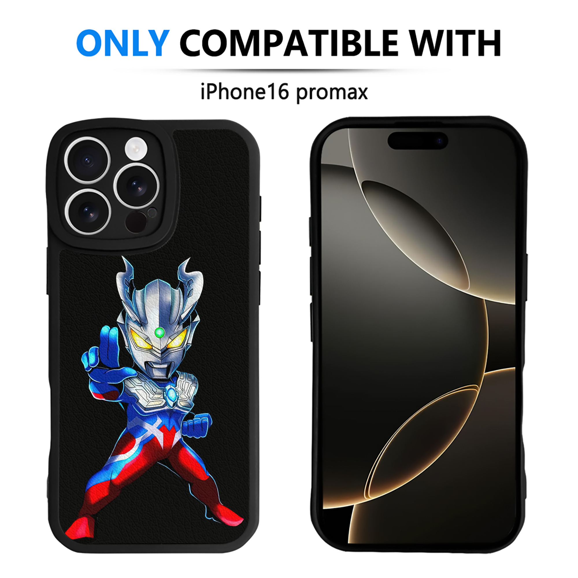 （画像用） ウルトラマン Ultraman 【iPhone 16シリーズ対応】シリコンスマホケース（レザー調） 材質：シリコン